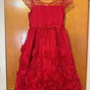 Kensie Girl Red Rosette Formal Dress